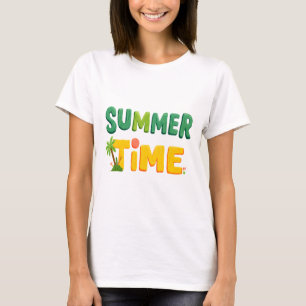 Camiseta Horário de Verão - Horário de Verão com Palm Tree