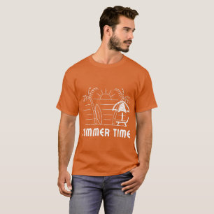 Camiseta Horário de verão, laranja