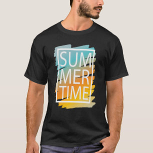 Camiseta Horário de Verão Vive Férias Dizendo Humorosamente