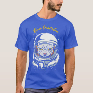Camiseta Horário de Viajante do Gato do Astronauta do Tempo