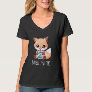 Camiseta Horário do Chá - Bebendo de Raposa Gira - Boba Tea