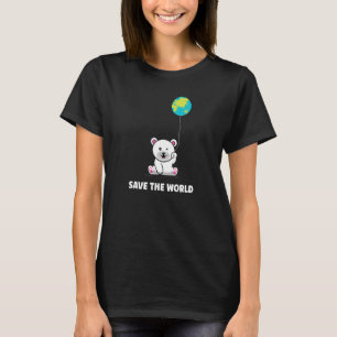 Camiseta Horário do Dia da Terra do Urso Polar