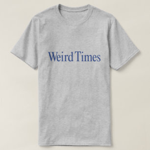 Camiseta Horário Estranho (Tipo Azul em Cinzas)