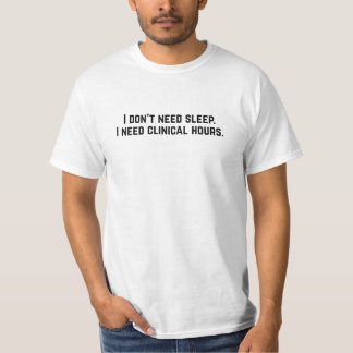 Camiseta Horas Clínicas de Estudante de Enfermagem