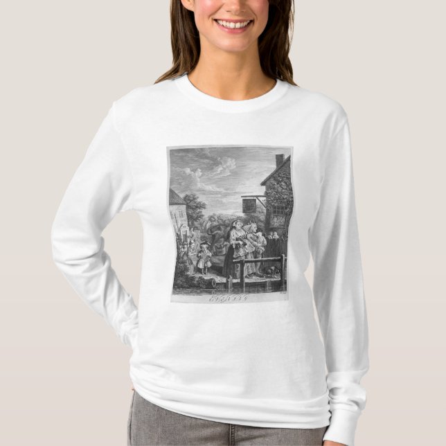 Camiseta Horas do dia, noite, 1738 (Frente)