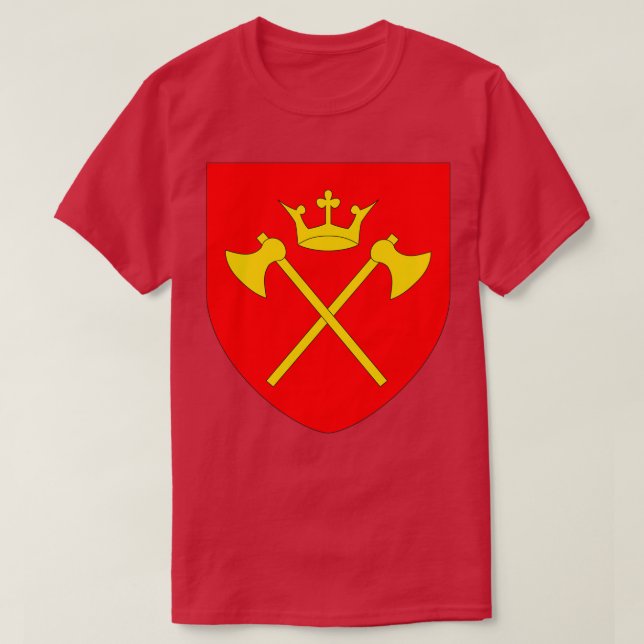Camiseta Hordaland Casaco de Arms Norway (Frente do Design)