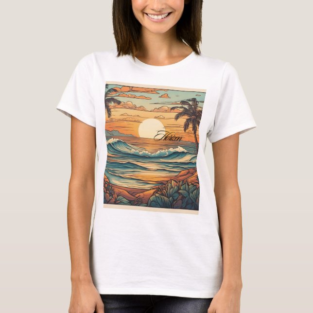 Camiseta Horizon Praia Sunset Vibes T-Shirt (Frente)