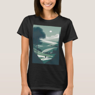 Camiseta Horizontal da Natureza Minimalista