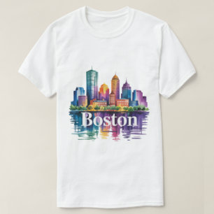 Camiseta Horizonte Colorido de Boston