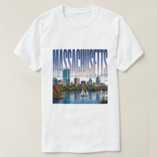 Camiseta Horizonte Costeiro Histórico do Porto de Boston Ma