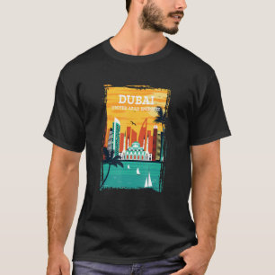 Camiseta Horizonte da Cidade de Dubai Antiga Com Arranha-Cé