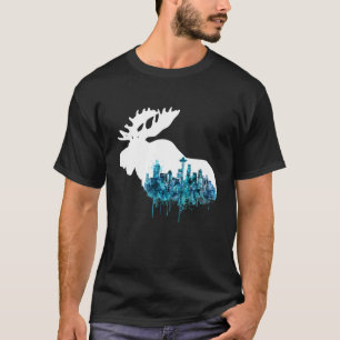 Camiseta Horizonte da Cidade de Seattle Downtown Wa Orgulho