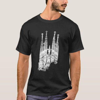Camiseta Horizonte da Sagrada Família Espanha Fã Amo Barcel