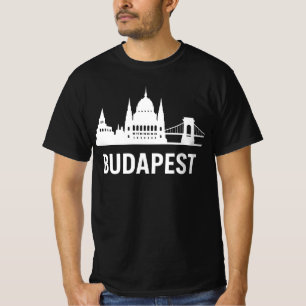 Camiseta Horizonte de Budapeste Ponte da Corrente do Parl