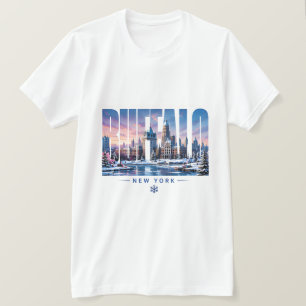 Camiseta Horizonte de Buffalo Nova York à Beira do Lago Mem