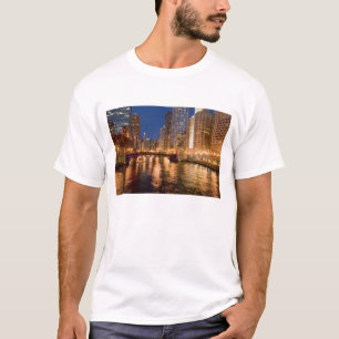 Camiseta Horizonte de Chicago, Illinois, e Rio Chicago às 2