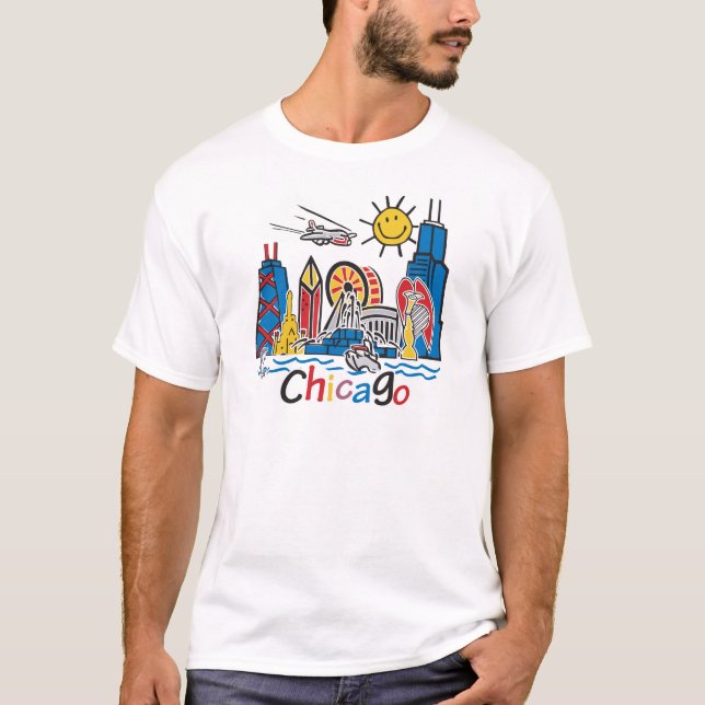 Camiseta Horizonte de Crianças de Chicago (Frente)