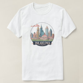 Camiseta Horizonte de Filadélfia, Pensilvânia, EUA