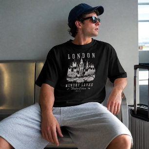 Camiseta Horizonte de Londres Antigo Big Ben Memory Lanes
