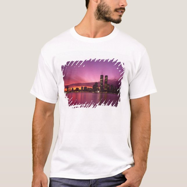 Camiseta Horizonte de Manhattan e Rio Hudson, Nova York, (Frente)