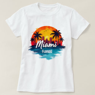 Camiseta Horizonte de Miami City Florida