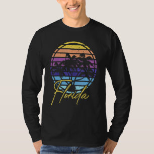 Camiseta Horizonte de Miami Flórida Palmeiras Praia Pôr do 