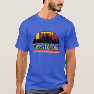 Camiseta Horizonte de Michigan Vintage Retro