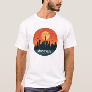 Camiseta Horizonte de Montreal Canadá Retrô Vintage