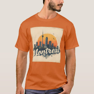 Camiseta Horizonte de Montreal Canadá Retrô Vintage