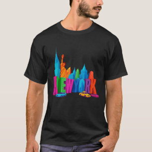Camiseta Horizonte de Nova York Estátua da Liberdade Nyc Ur