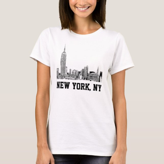 Camiseta Horizonte de NYC Gravado 01 (Frente)