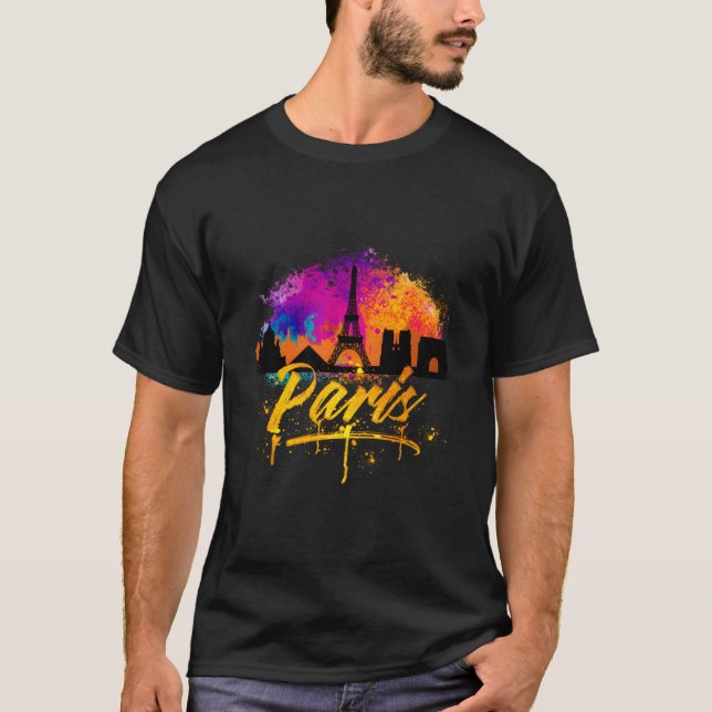 Camiseta Horizonte de Paris França (Frente)