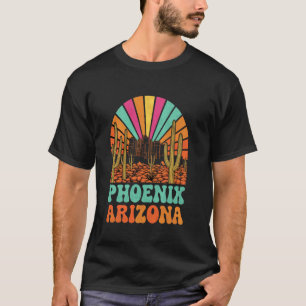 Camiseta Horizonte de Phoenix Arizona Pôr do Sol Retro