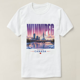 Camiseta Horizonte de Winnipeg Canadá Rio Frente Viagem Lem