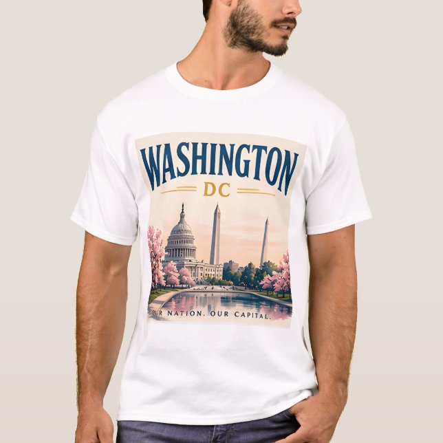 Camiseta Horizonte Histórico de Washington DC (Frente)