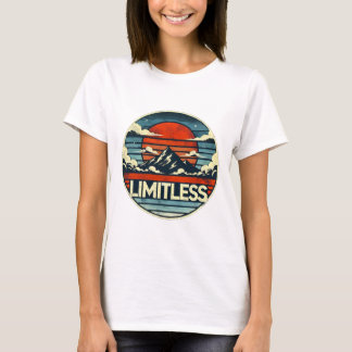 Camiseta Horizonte Ilimitado: Arte do Pôr do Sol na Montanh