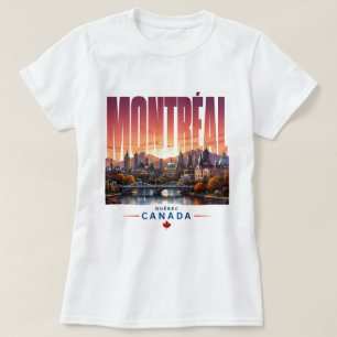 Camiseta 🍂 Horizonte Moderno de Montreal Estilo Urbano 🍂