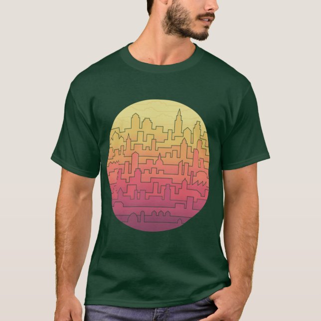 Camiseta Horizonte retrô (Frente)