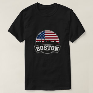Camiseta Horizonte urbano da cidade de Boston, horizonte de