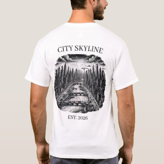 Camiseta Horizonte Urbano Personalizado Ano de Fundação