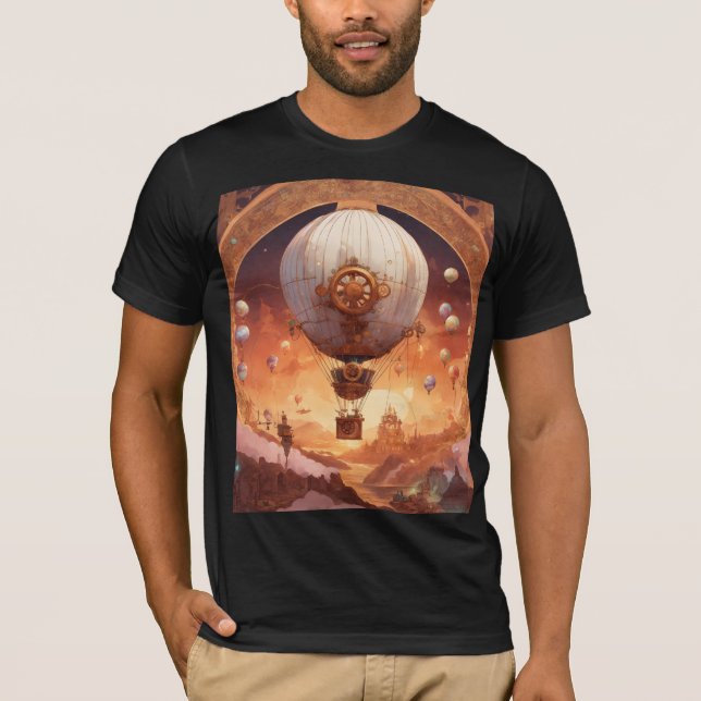 Camiseta Horizontes em alta velocidade: Balão de ar quente  (Frente)