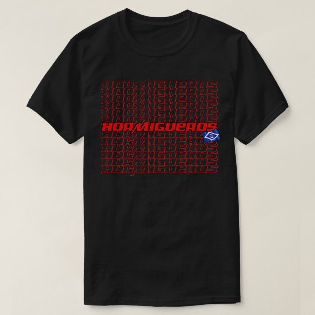 Camiseta Hormigueros: Texto em cascata (Frente do Design)