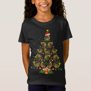 Camiseta Horn francês Festa de Natal Iluminação Festa Horn
