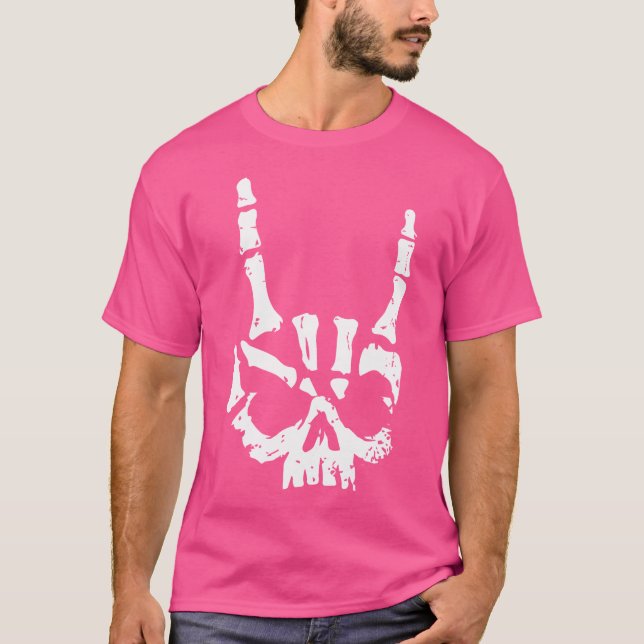 Camiseta Horn Hand Heavy Metal Duro Rock Music (Frente)