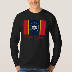Camiseta Horn Lake Mississippi Usa Flag Souvenir