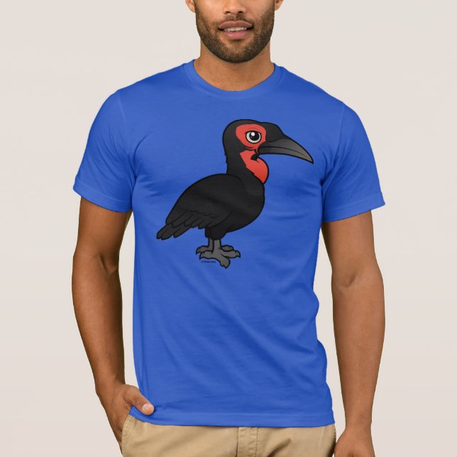 Camiseta Hornbill à terra do sul de Birdorable (Frente)