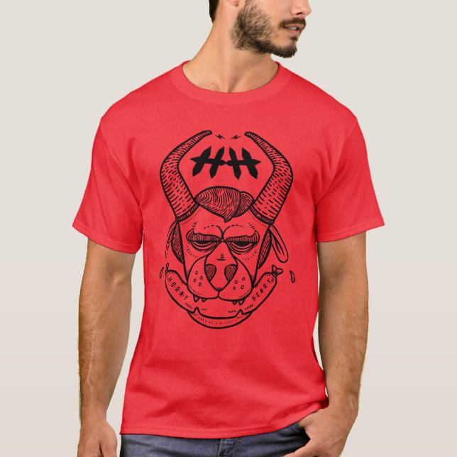 CAMISETA HORNY HENRY RED DEVIL (Frente)