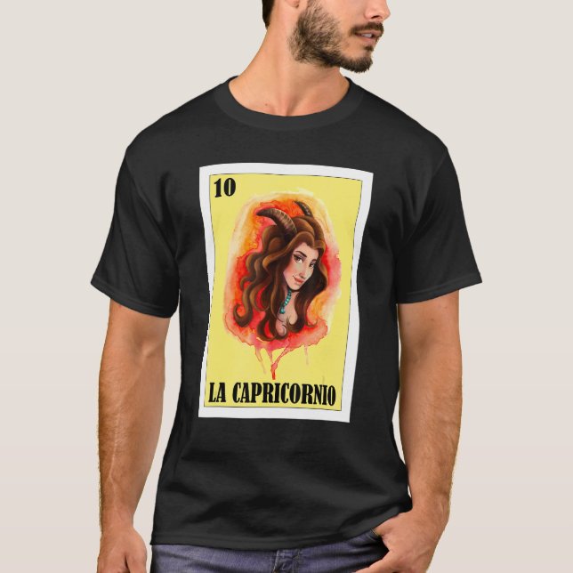 Camiseta Horoscope Lottery  Mexican Lottery La Capricornio (Frente)