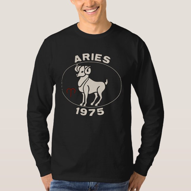 Camiseta Horoscope Zodiac Sign Ram Aries 1975 (Frente)