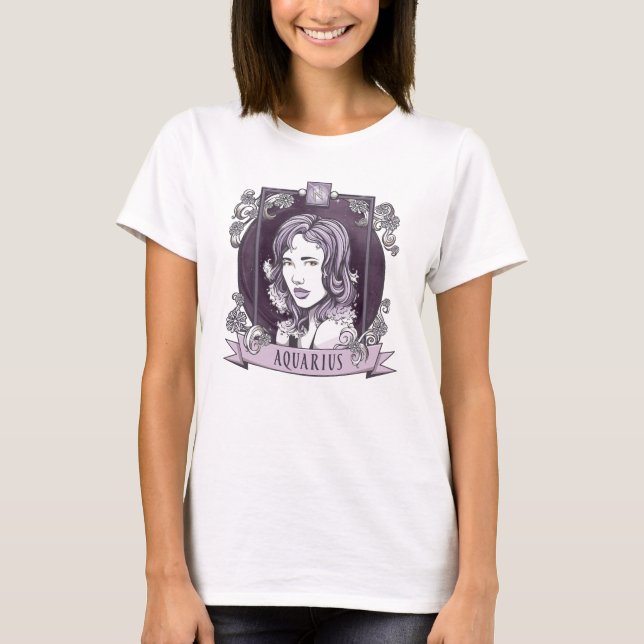 Camiseta Horoscópio - AQUARIUS (Frente)
